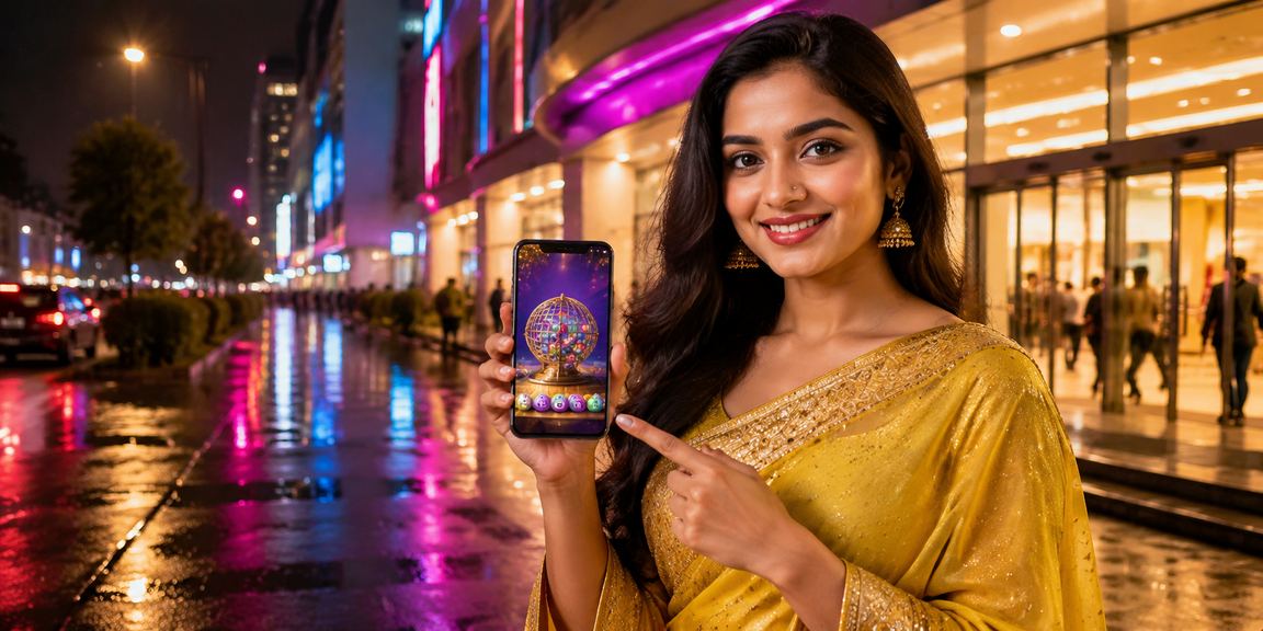 ঢাকায় নিয়ন আলোয় top22login লগইন করছেন একজন তরুণ খেলোয়াড়